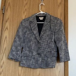 Black and white blazer